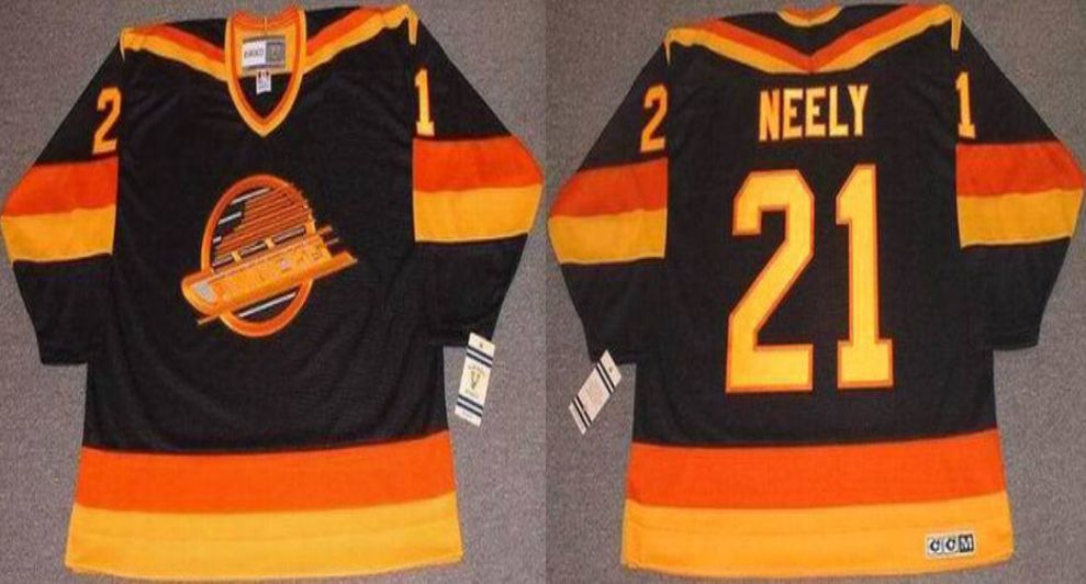 2019 Men Vancouver Canucks #21 Neely Black CCM NHL jerseys1